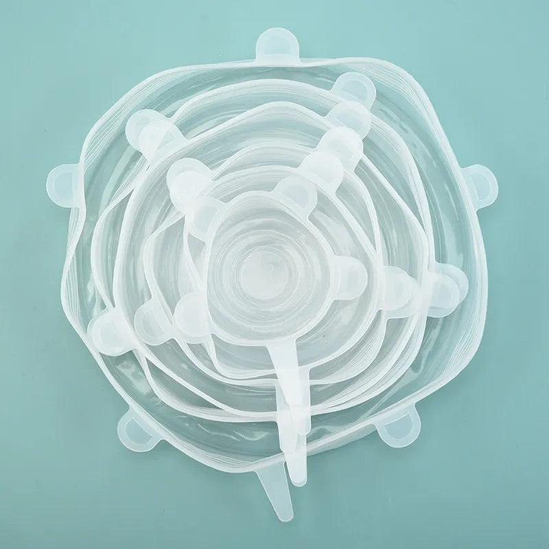 Tampas de silicone reutilizáveis